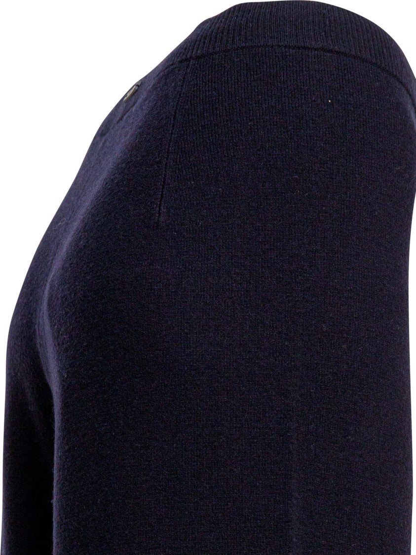Max Mara Wide-Leg Wool-Cashmere Trousers With High Elastic Waistband