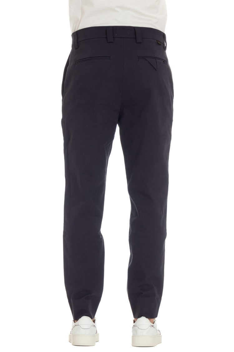 Haikure Baggy Cotton Chino Pants With Hidden Closure