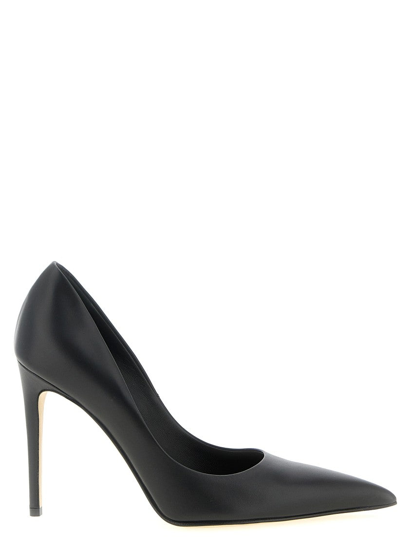 Mcqueen Pointed Toe Leather Pumps With Stiletto Heel