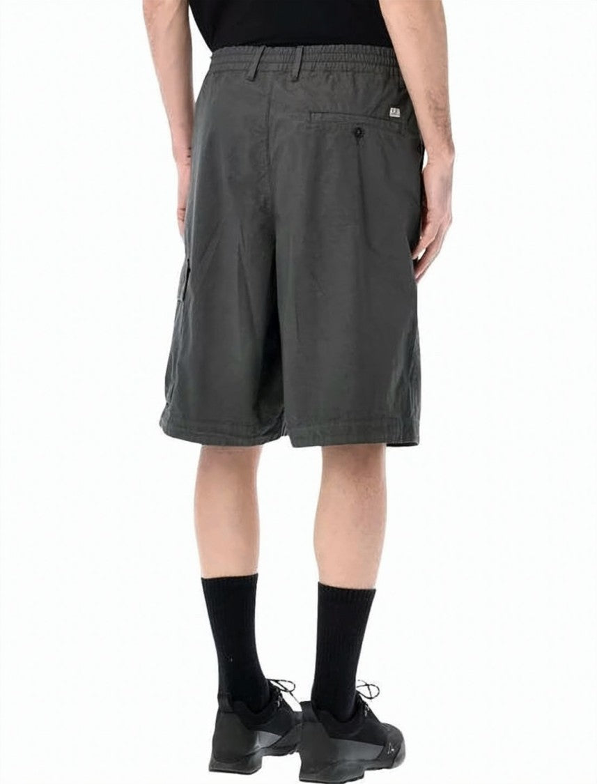 C.P. Company Mid-Length Grey Shorts With Functional Details