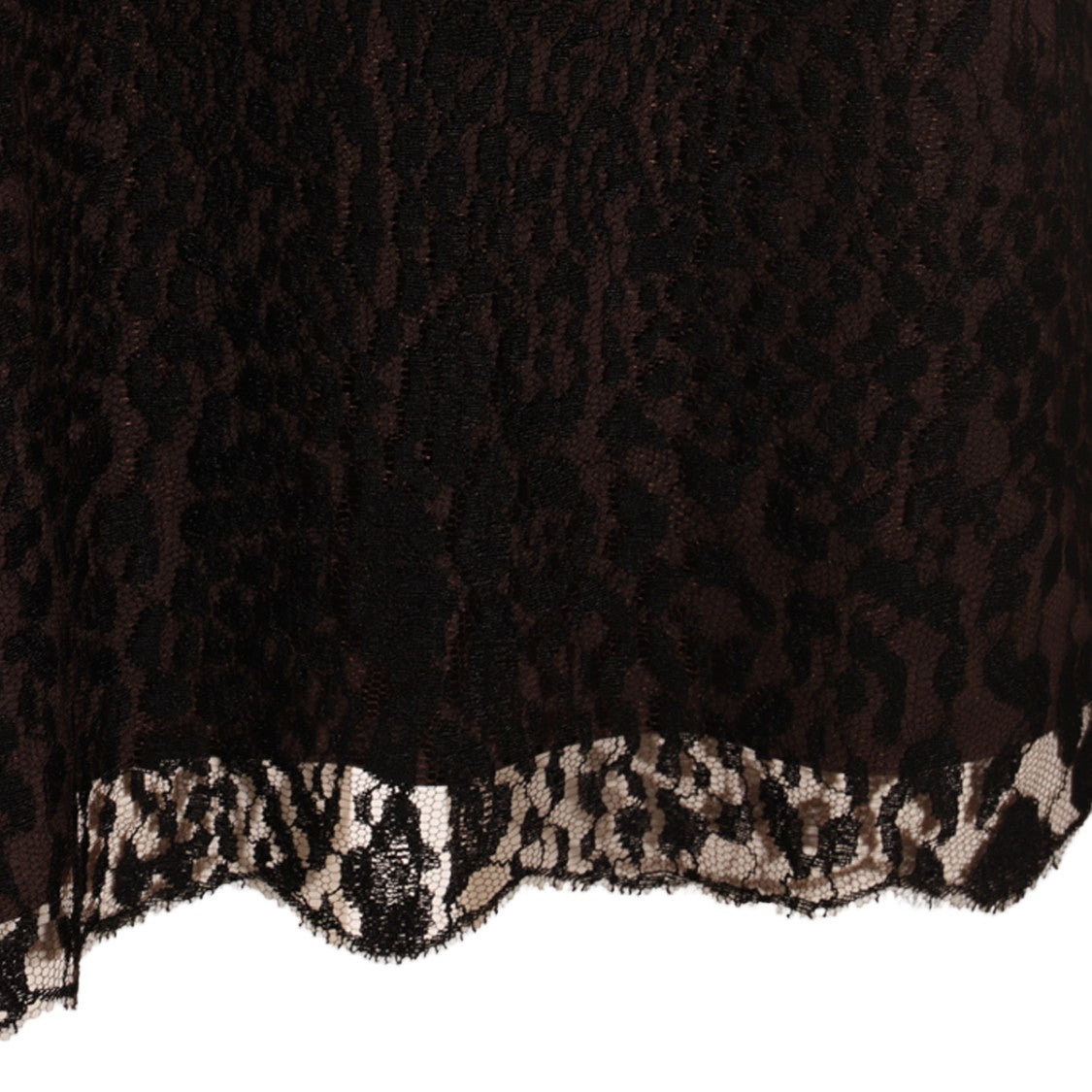 Tom Ford Sleeveless Lace Overlay Top With Scalloped Hem