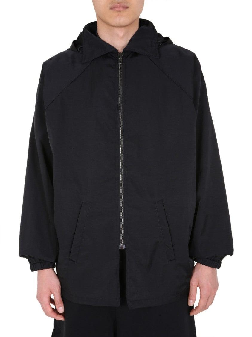 Moschino Hooded Black Wind Jacket