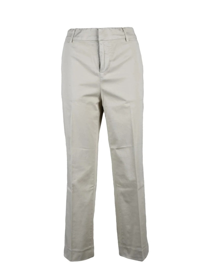 Dondup Beige Straight-Leg Trousers