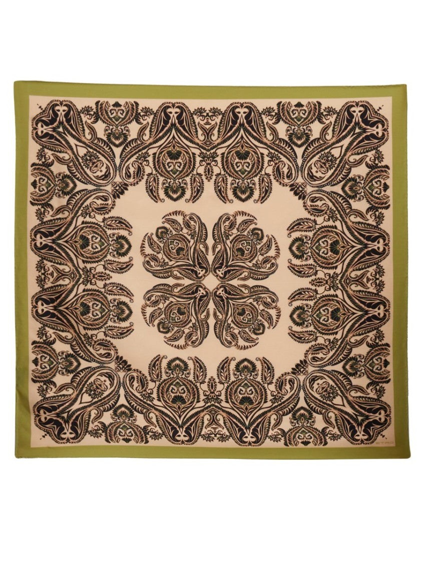 Etro Print Square Silk Scarf