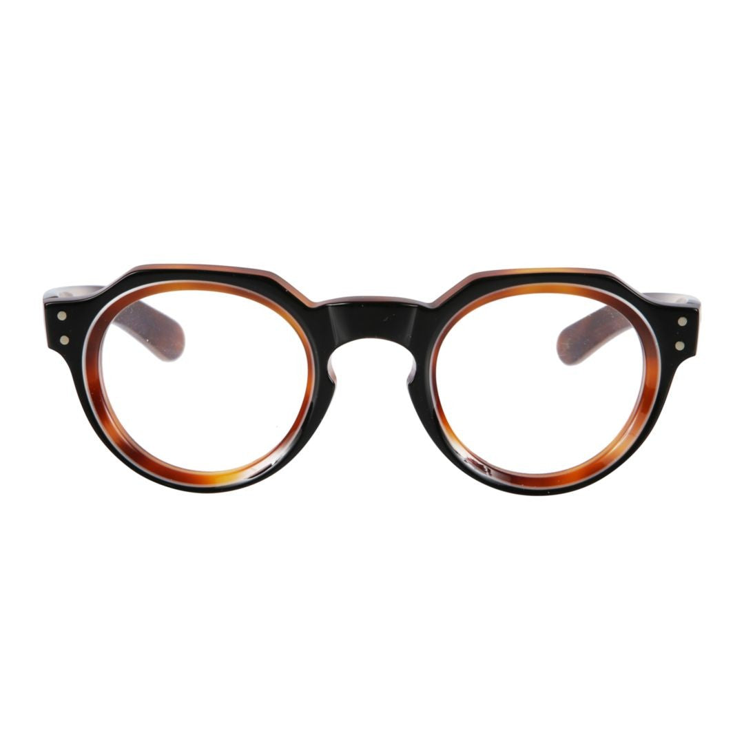 Kador Spike Round Tortoiseshell Frame Sunglasses With Keyhole Bridge