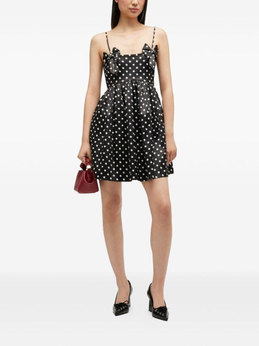 Ganni Mini Dress With Playful Polka Dot Pattern