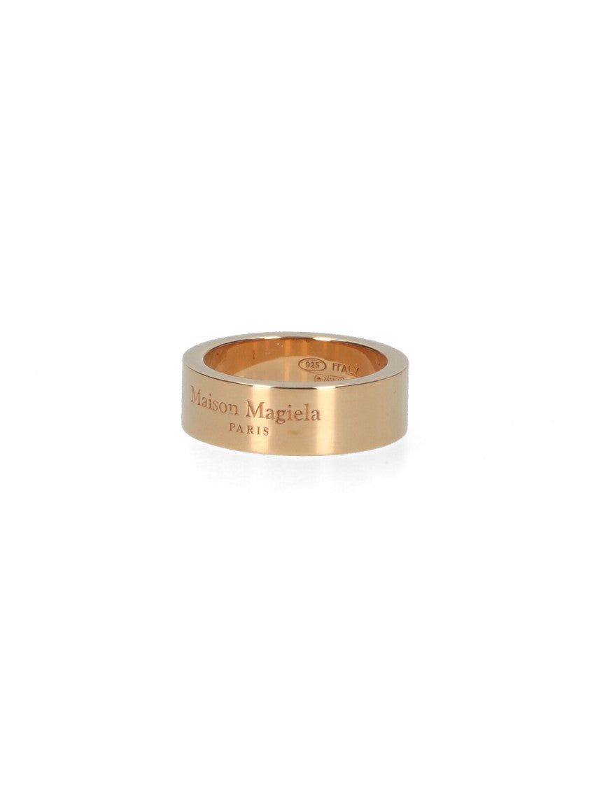 Maison Margiela Gold-Plated Sterling Silver Circular Logo Ring