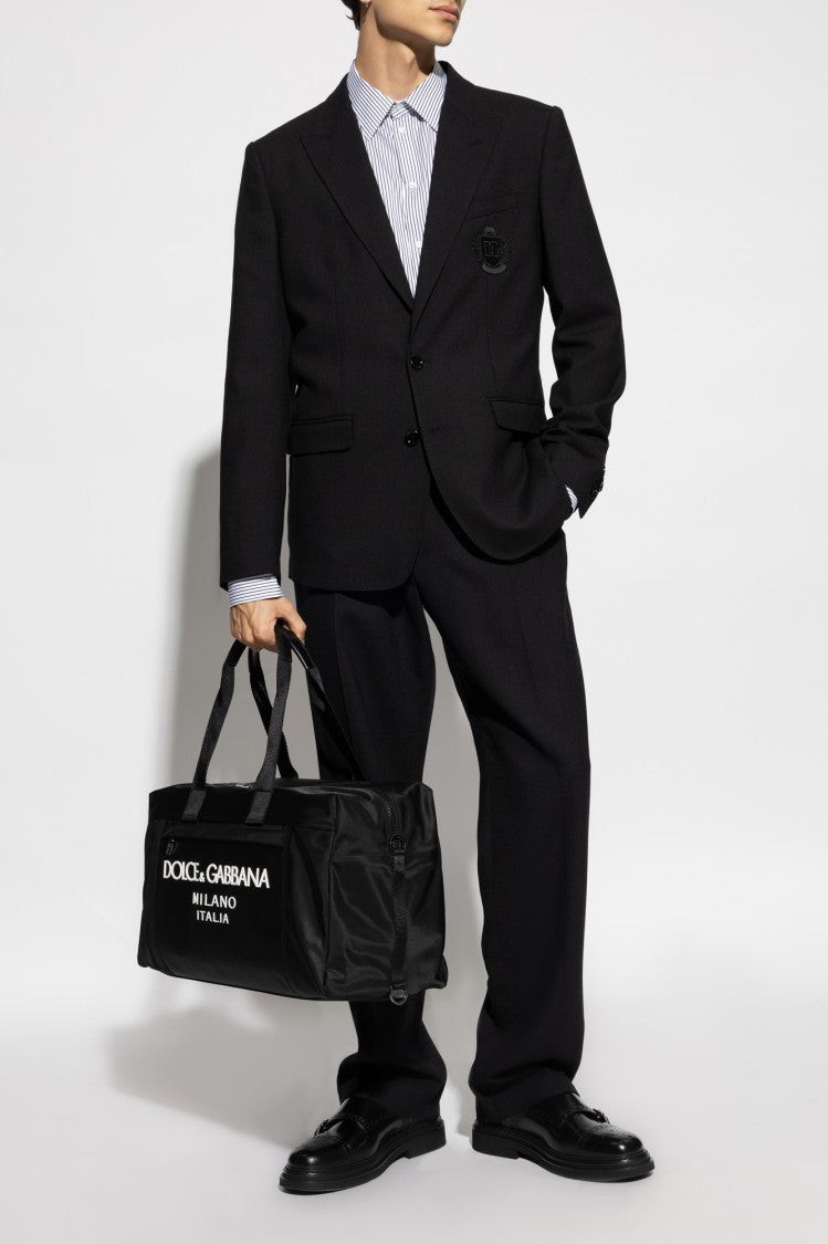 Dolce & Gabbana Straight Cut Black Wool Trousers
