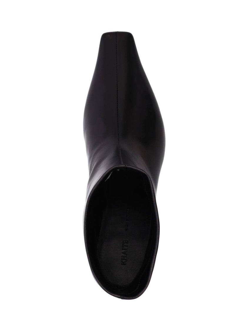 Khaite Black Arizona Pointed Leather Boots