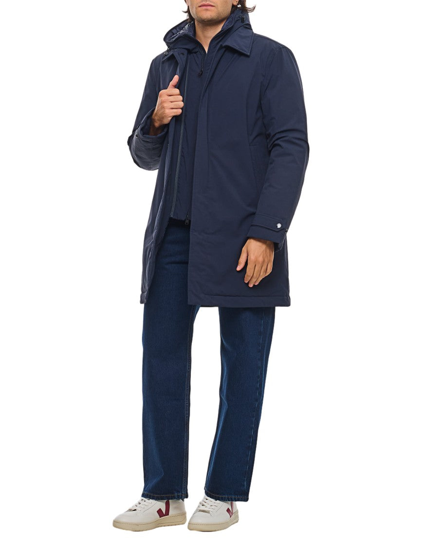 Woolrich Dual-Function 2-In-1 Woolrich Carcoat With Integrated Hoodie
