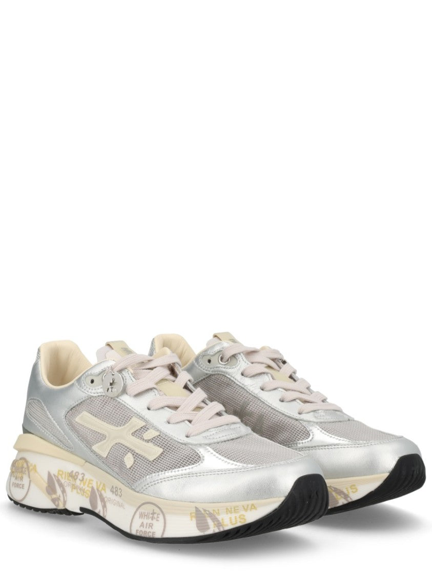Premiata Silver Moerund Metallic Mesh Sneakers