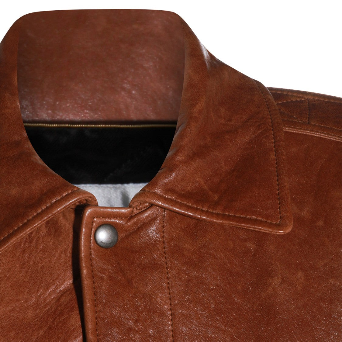 Saint Laurent Brown Leather Jacket