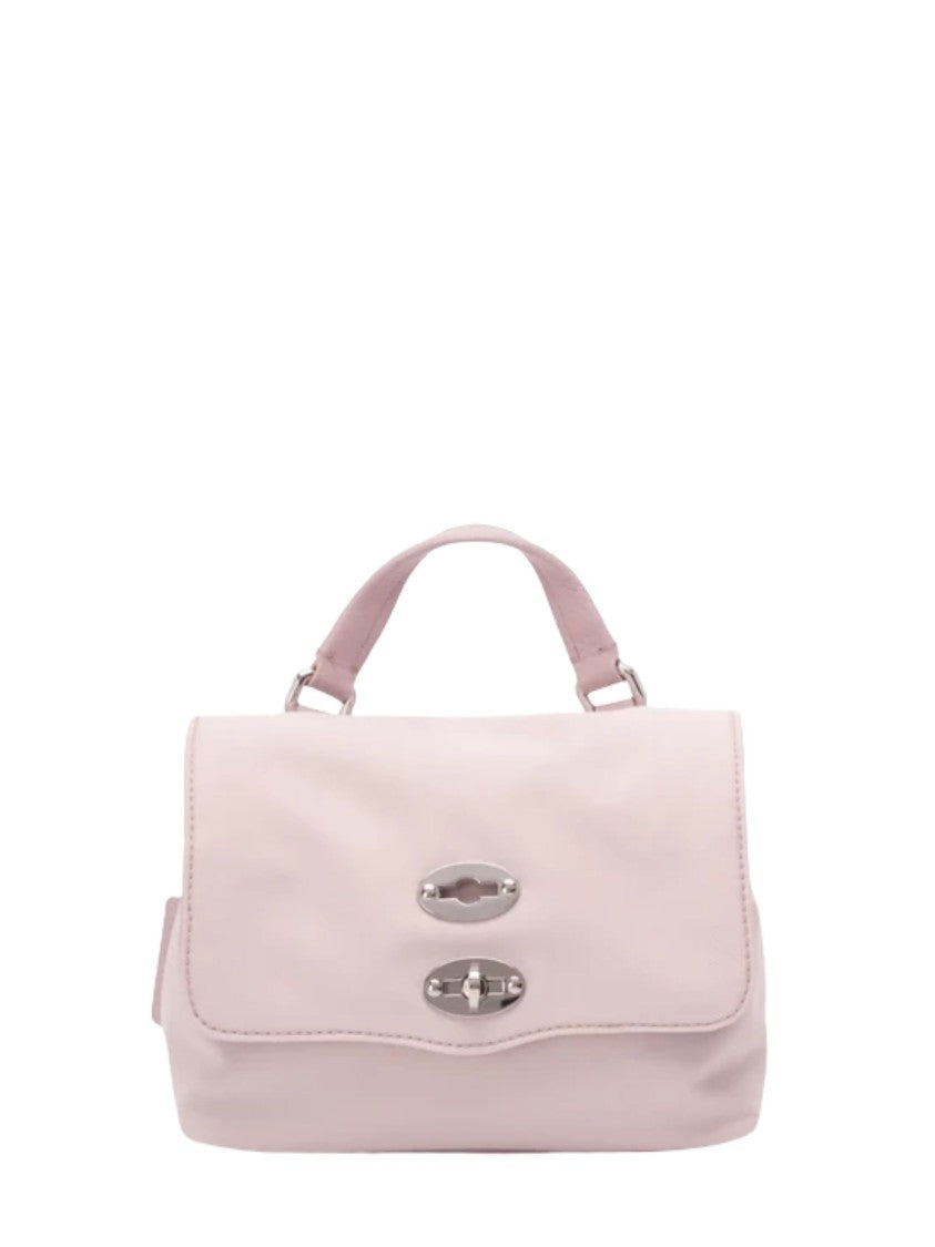 Zanellato Pastel Pink Dual Silver-Tone Turn-Lock Shoulder Bag