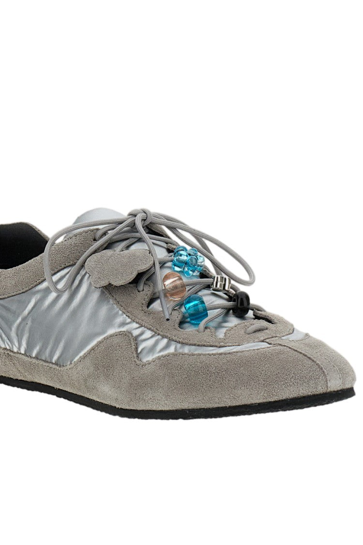 Cecilie Bahnsen Low-Top Paneled Sneakers With Decorative Beaded Laces