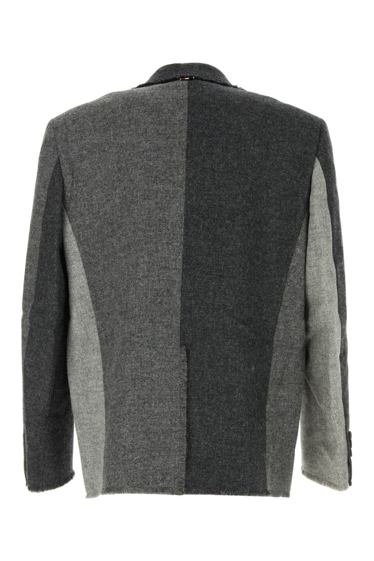 Thom Browne Patchwork Design Jacket With Tailored Fit