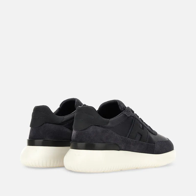 Hogan Suede Leather Embossed Low-Top Sneakers