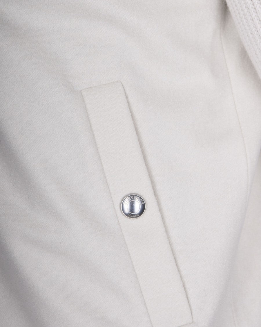 Eleventy Wool Jacket With High Collar And Ribbed Sleeves