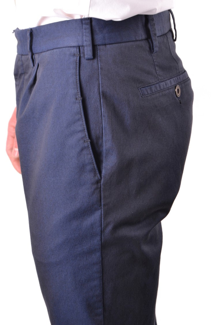 Lardini Tailored Blue Trousers With Straight Leg
