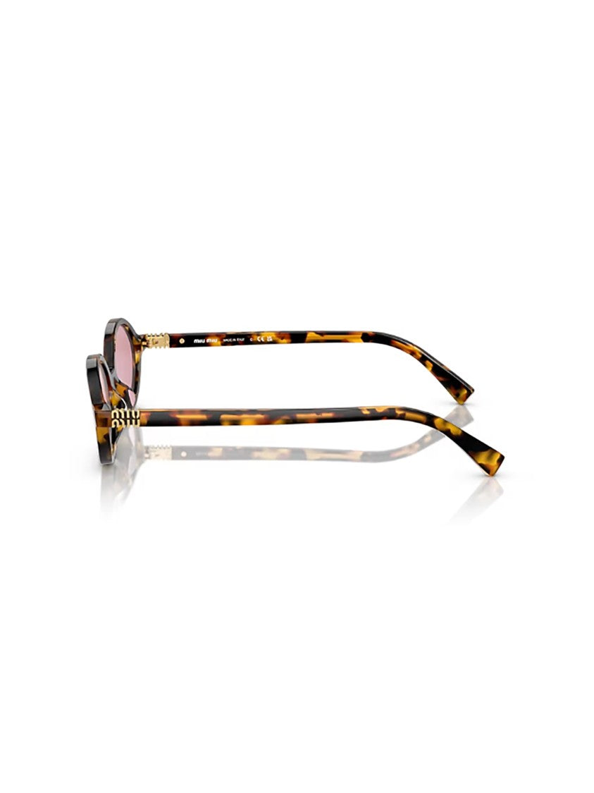 Miu Miu Bold Oversized Oval Sunglasses With Tortoiseshell Frames