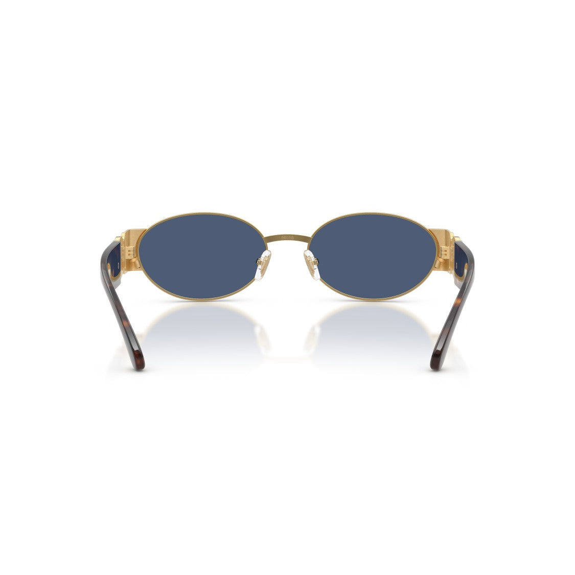 Versace Gold-Tone Metal Oval Sunglasses With Tortoiseshell Temples