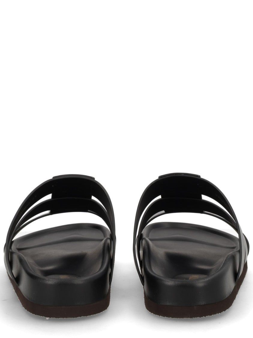 Valentino Garavani Studshield Strappy Leather Slide Sandals