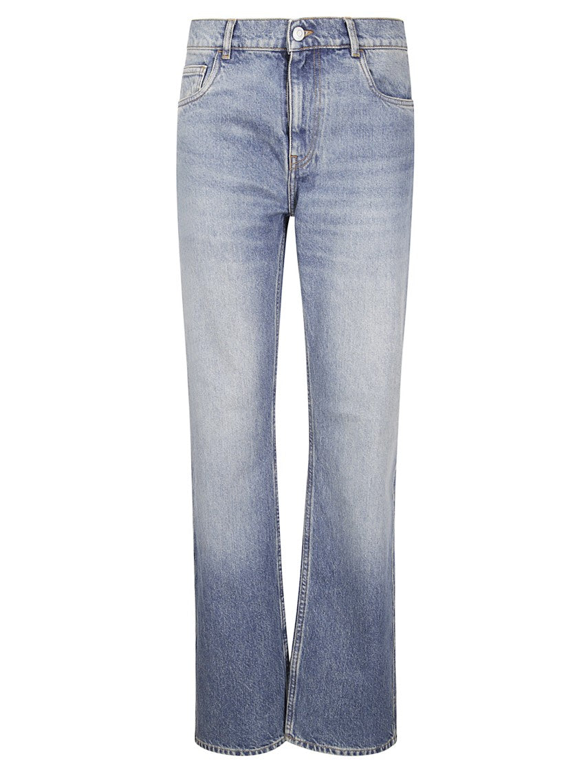 Coperni Straight-Leg Denim Jeans With Silver Buckle Detail