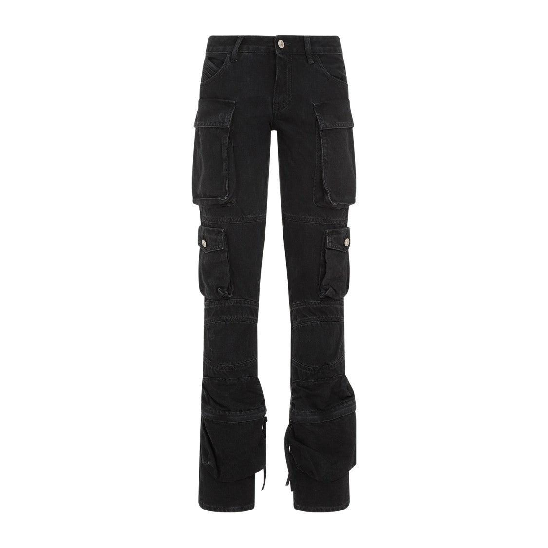 The Attico Black Cotton Essie Jeans