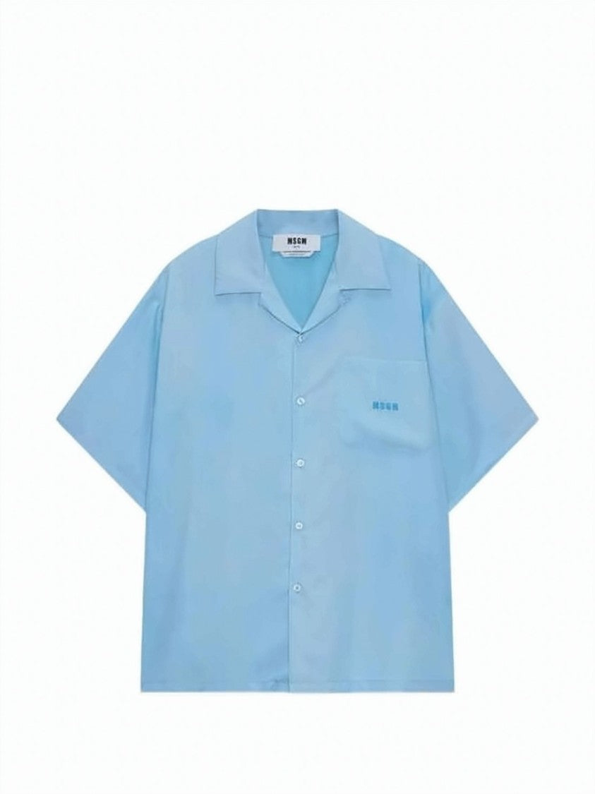 Msgm Relaxed Fit Short-Sleeve Shirt With Camp Collar