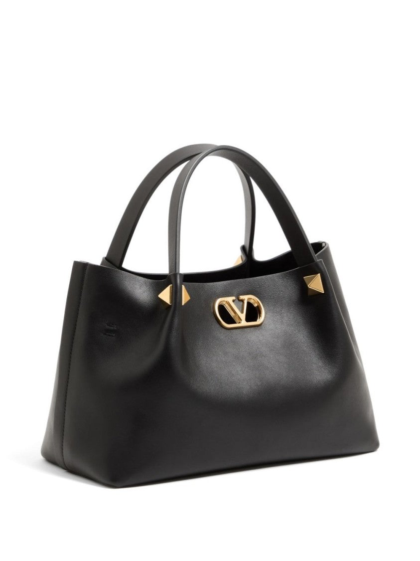 Valentino Garavani Smooth Leather Gold-Hardware Handbag