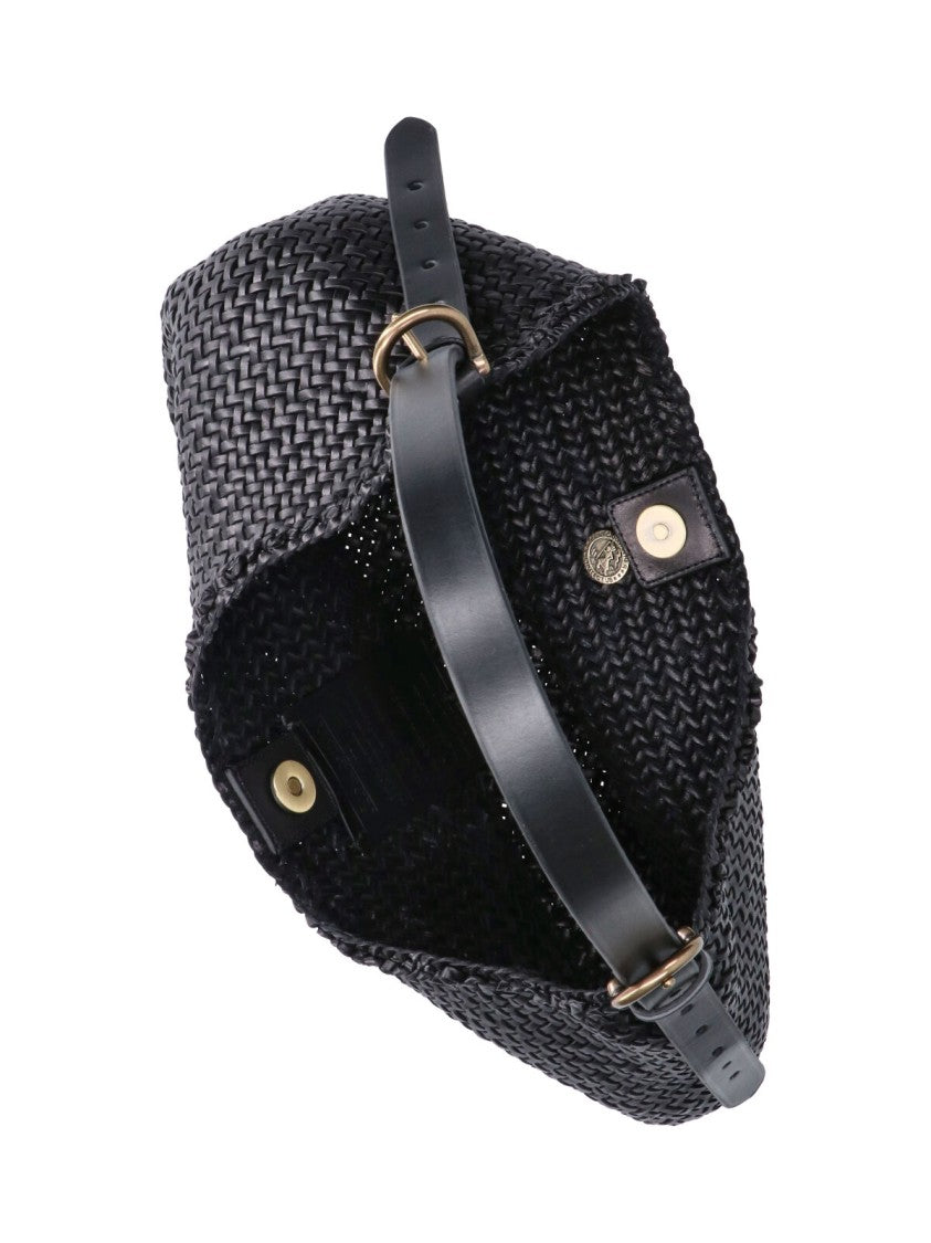 Dragon Diffusion Black Luna Mezza Leather Shoulder Bag