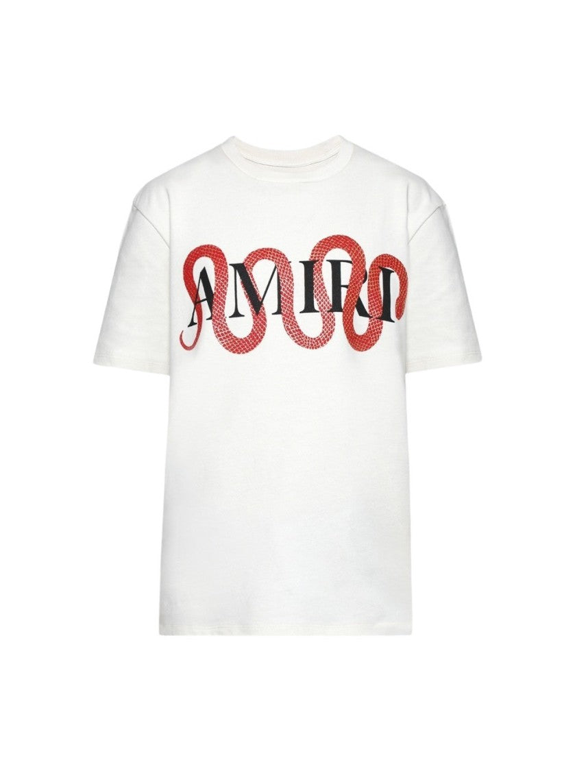 Amiri Snake Tee Ivory