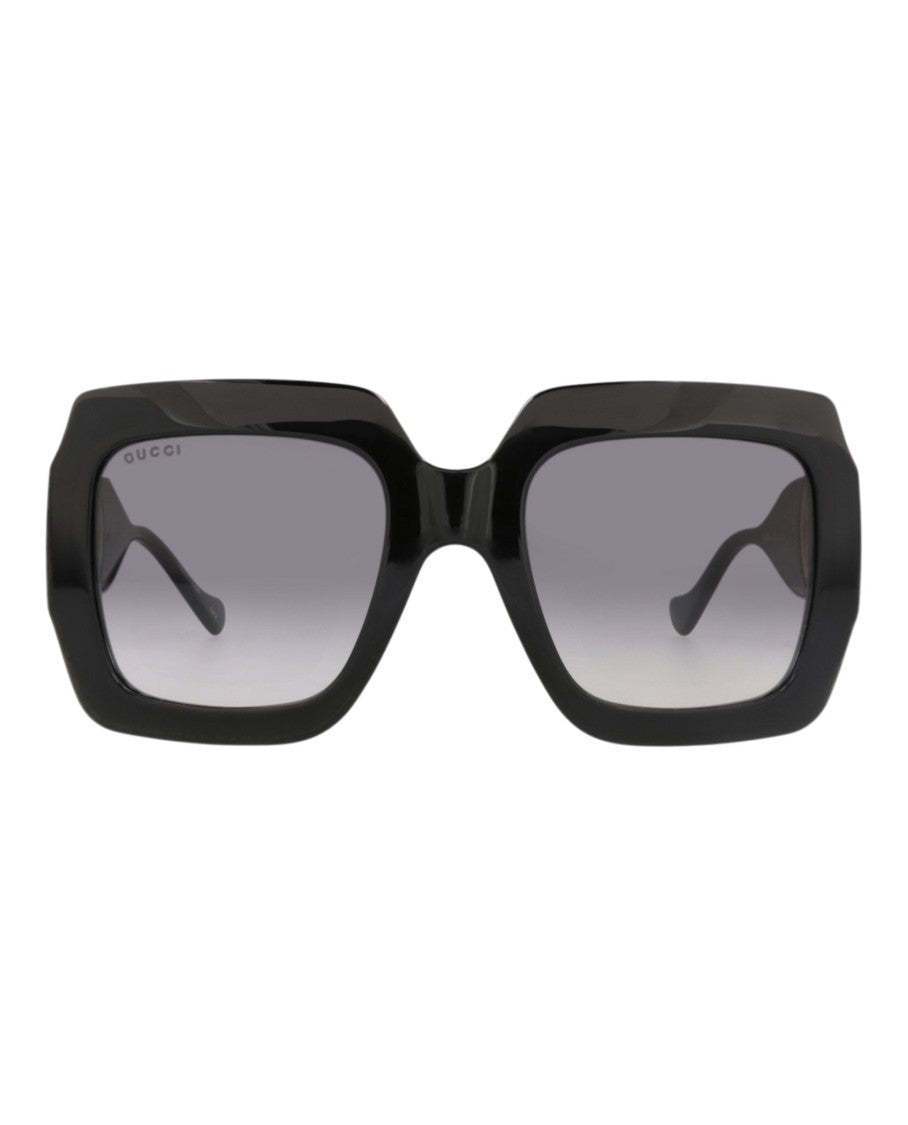 Gucci Square-Frame Injection Sunglasses With Cutout Temple Accent