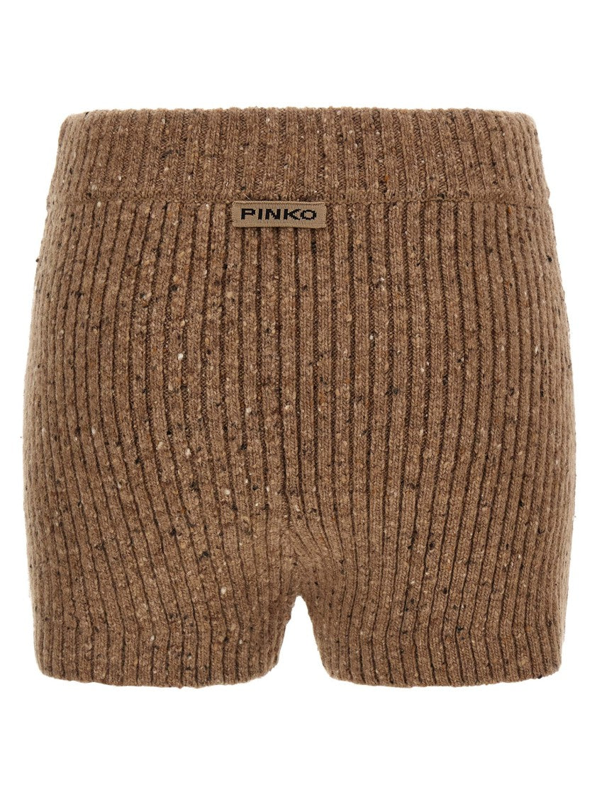 Pinko Bouclé Wool Blend Shorts