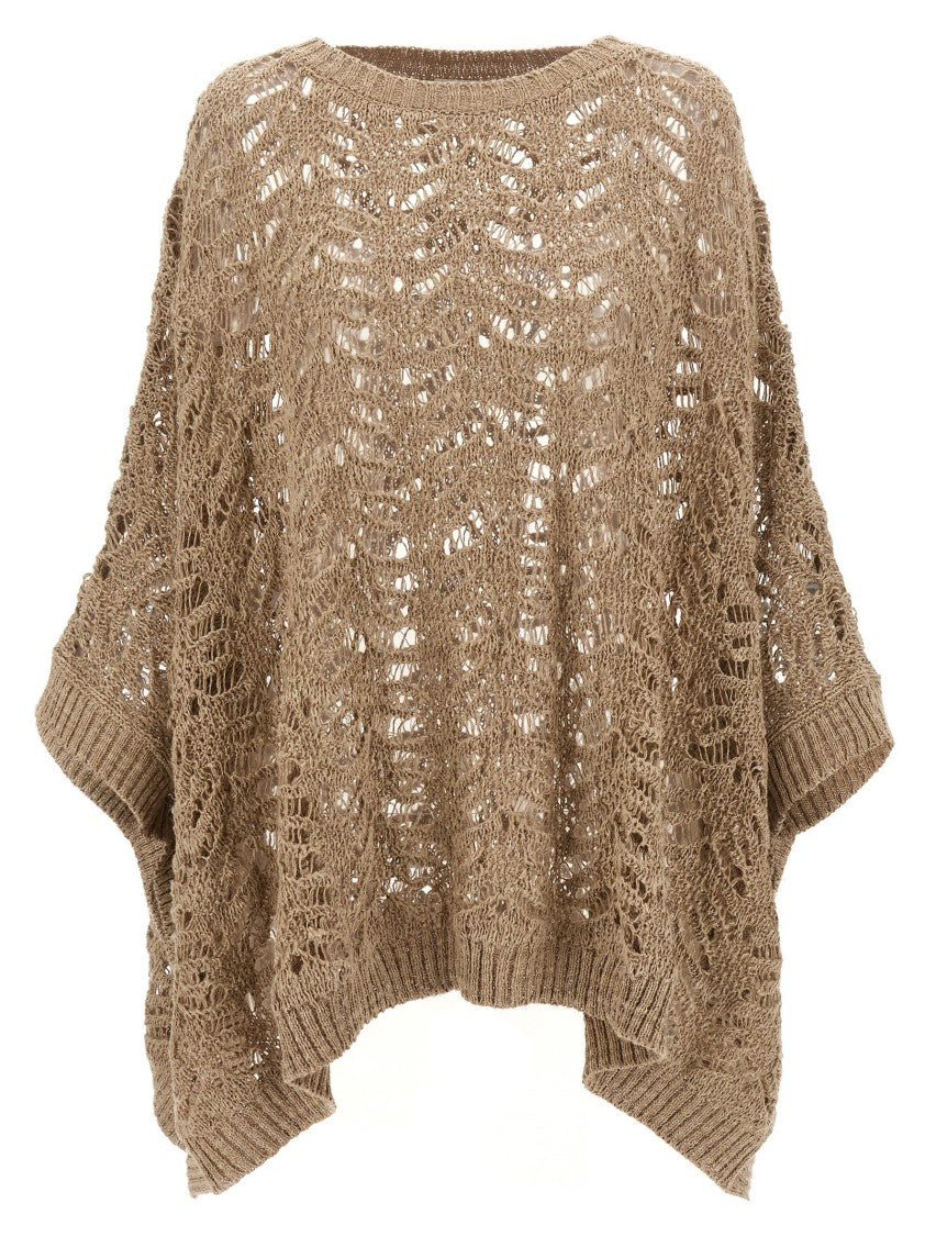 Brunello Cucinelli 'Foliage Lace' Poncho
