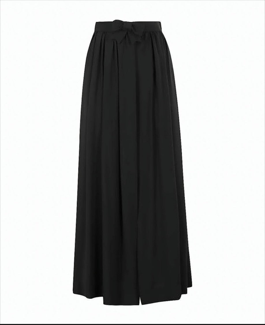 Moschino Flowing Black Maxi Skirt With High Waist