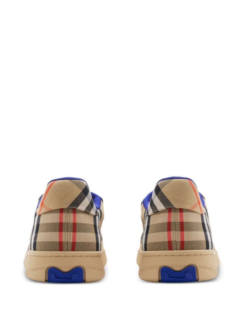 Burberry Checked Fabric Sneakers