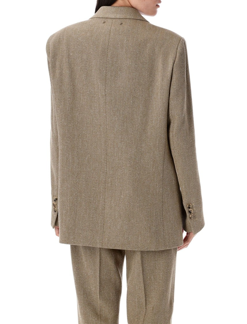 Golden Goose Oversized Blazer Harringbone Wool