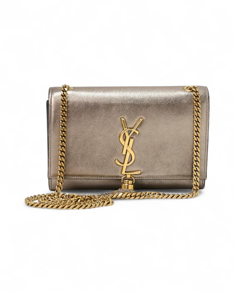 Saint Laurent Kate Nappina Small Gold Laminated