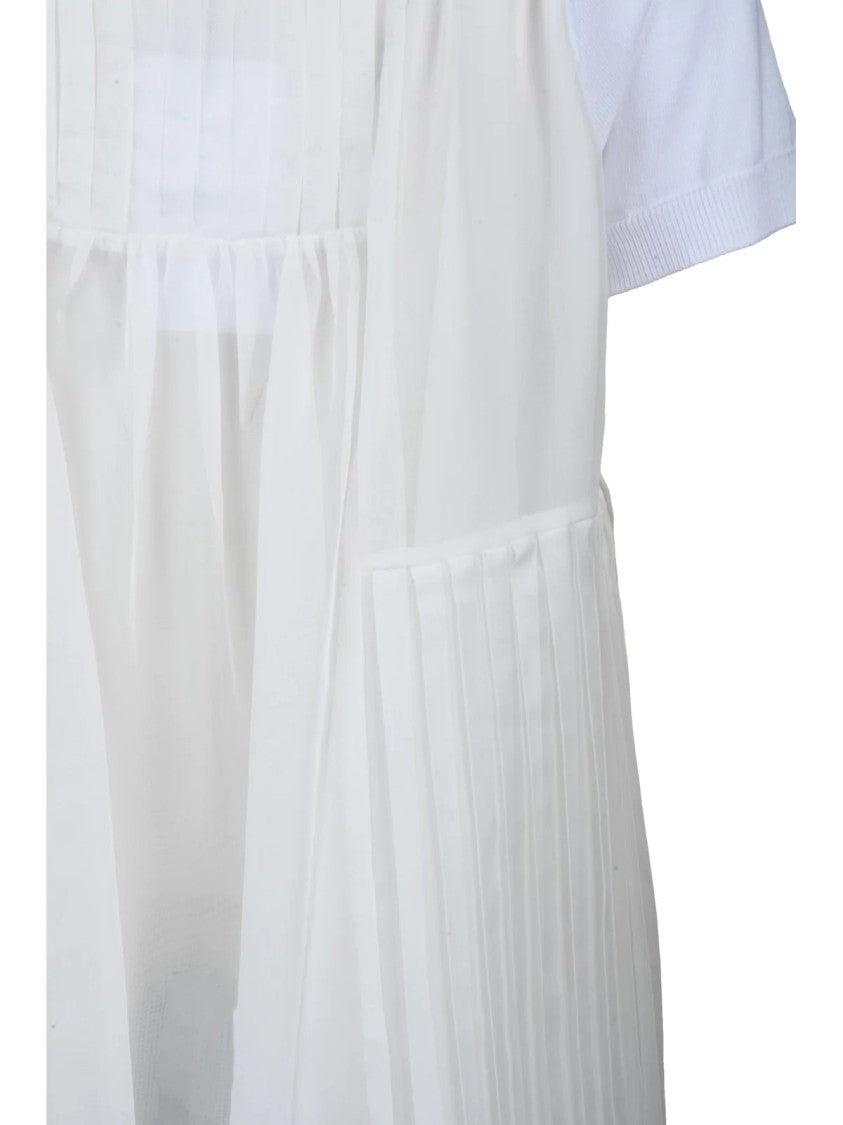 Meimeij Refined Knit Top With Voile Back Detail
