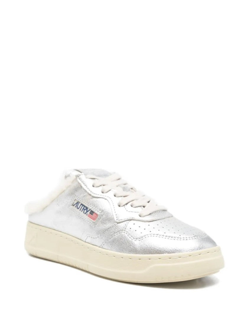 Autry Medalist Metallic Leather Sneakers