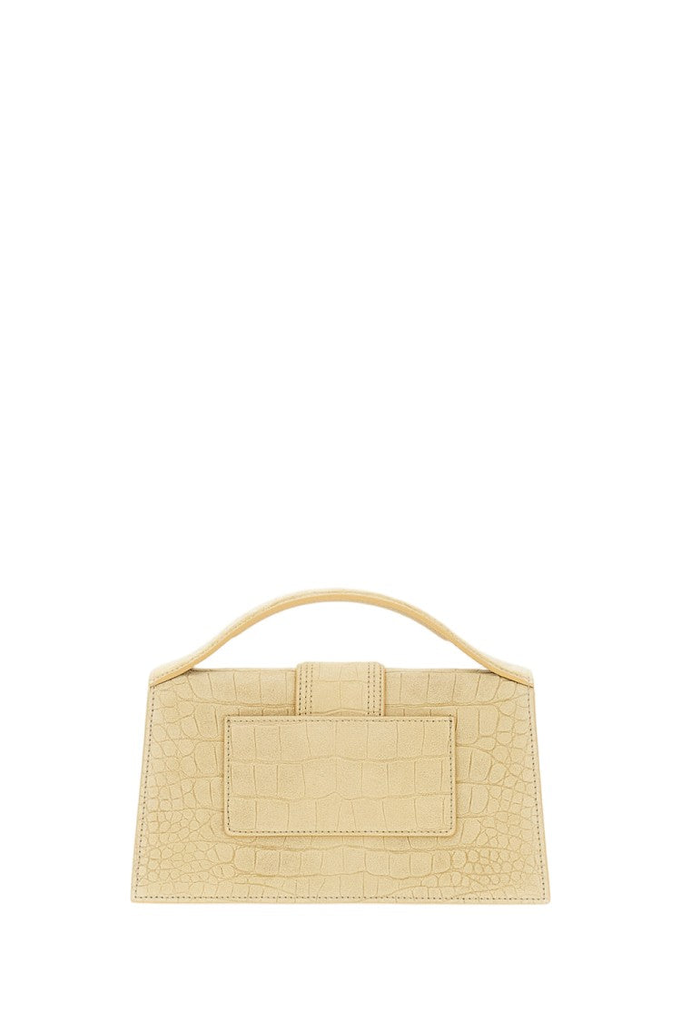 Jacquemus Beige Le Grand Bambino Croc-Effect Suede Bag