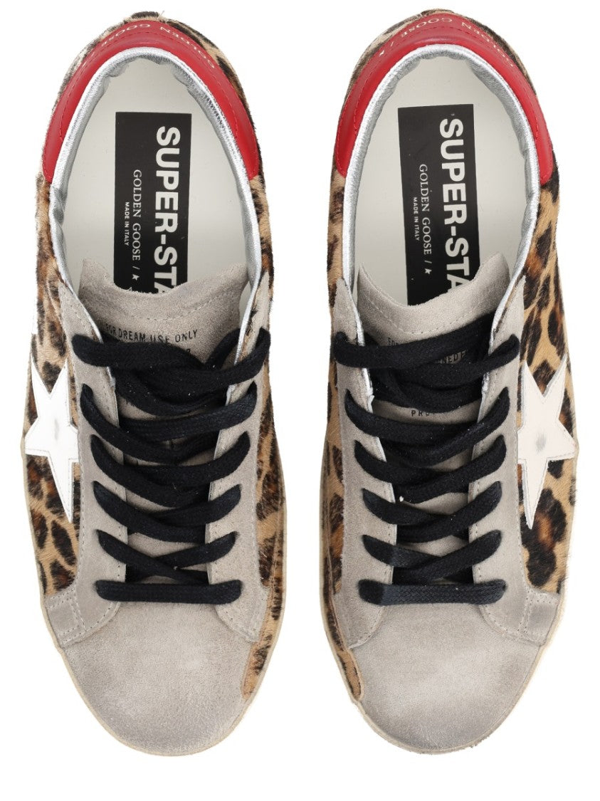 Golden Goose Superstar Leopard Print Suede Sneakers