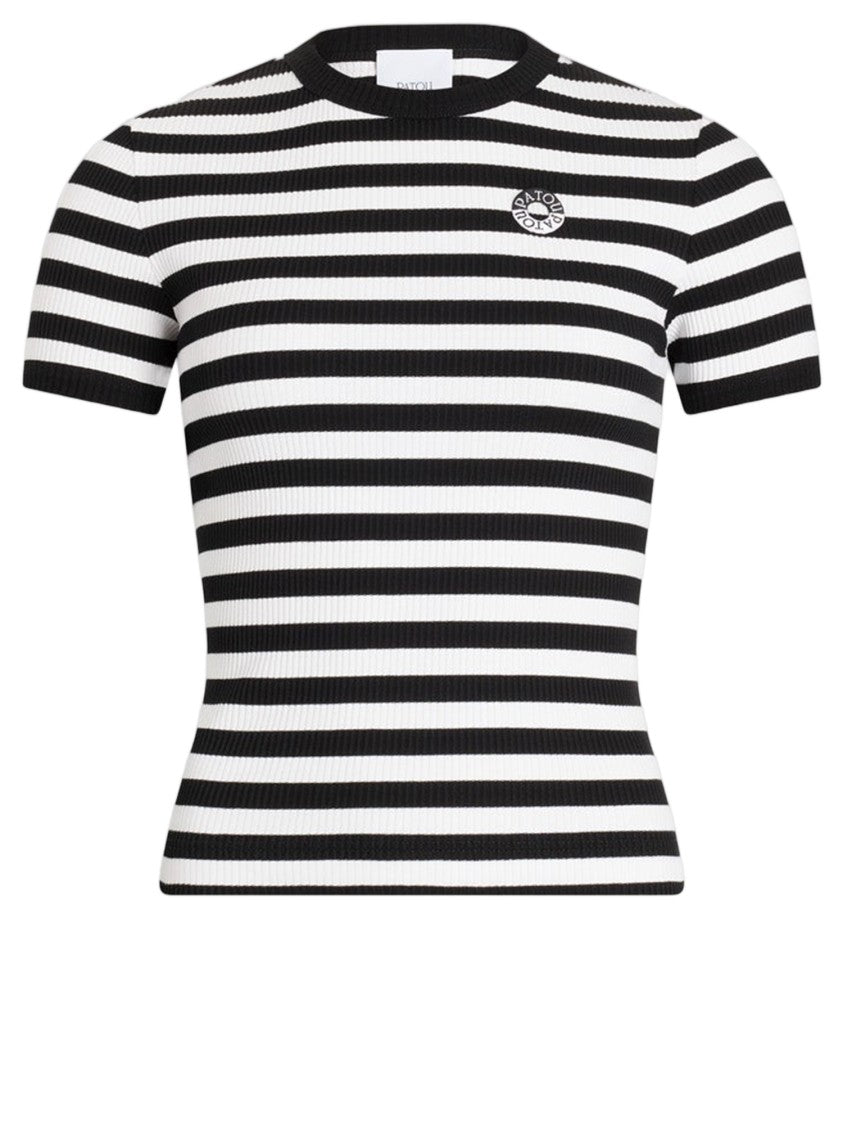 Patou Striped Stretch Cotton T-Shirt