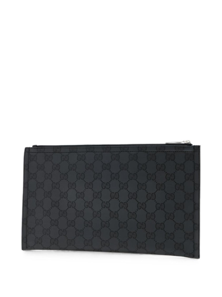 Gucci Rectangular Black Monogram Shoulder Bag