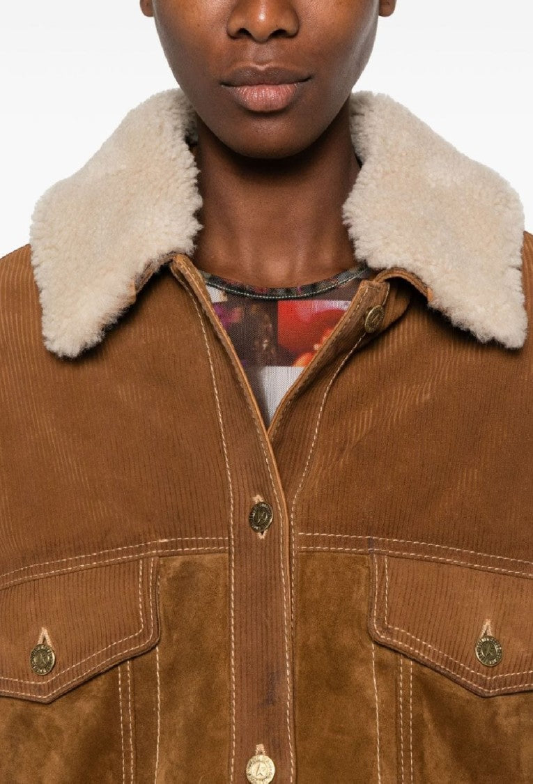 Golden Goose Journey Ws Over Leather Jacket