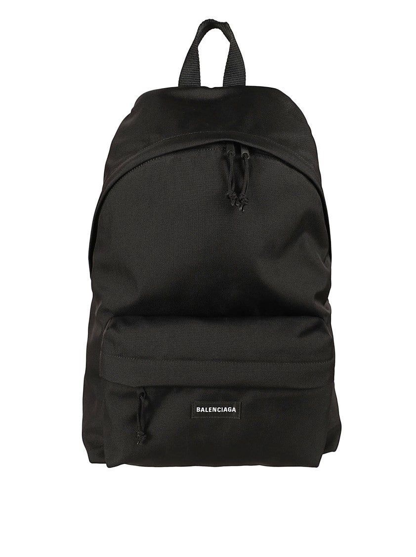 Balenciaga Matte Black Polyamide Backpack With Balenciaga Logo
