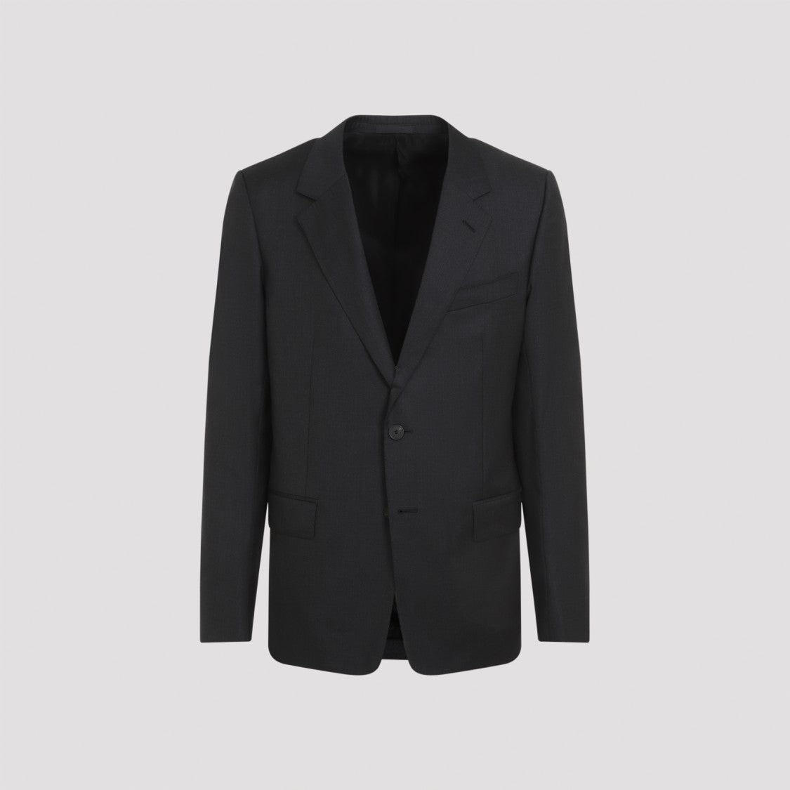 Lanvin Single Breasted Tailored Grey Virgin Wool Jacket