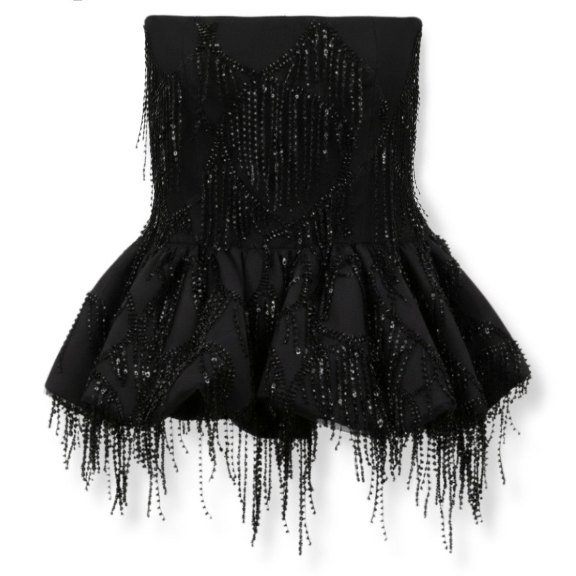 Rotate Sequined Fringe Top