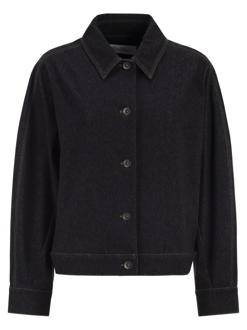 Max Mara Mxpnettare - Denim-Effect Jersey Jacket