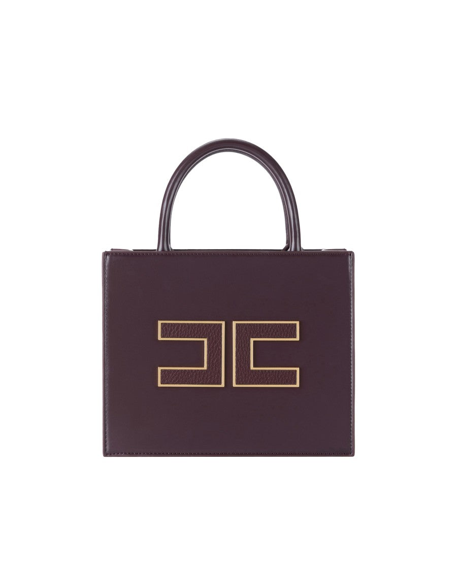 Elisabetta Franchi Structured Tote Bag With Dual Handles And Gold-Tone Logo